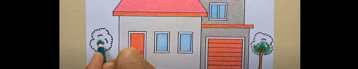 Cara Menggambar Rumah Yang Mudah  (Drawing All Bara)