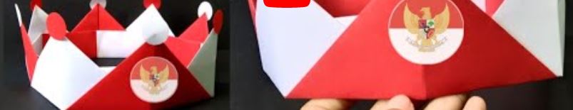 Topi Mahkota Merah Putih dari Kertas (Akbar Pratama)