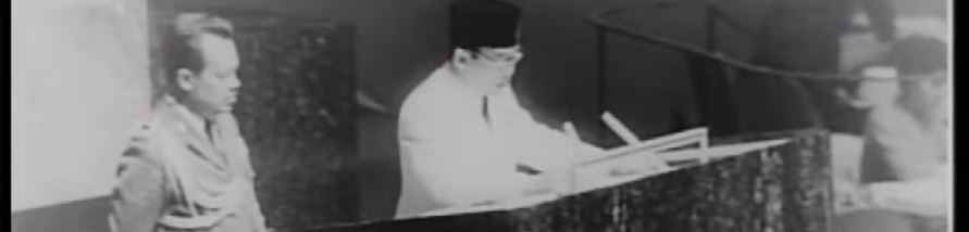 Pidato Presiden Sukarno di depan Sidang Majelis Umum PBB tahun 1960 (Arsip Nasional RI)
