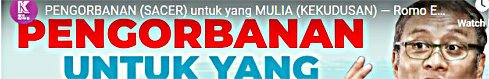 PENGORBANAN untuk yang MULIA/KEKUDUSAN | Eko Wahyu, OSC (Kata Katolik)
